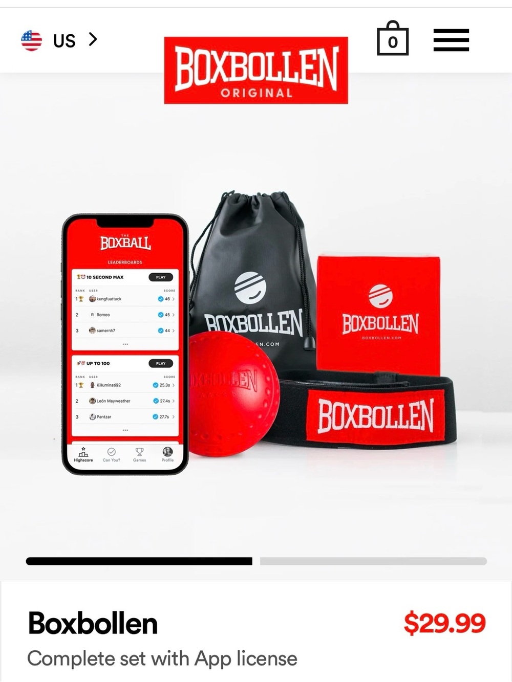 BOGO! Boxbollen Original Fitness Set